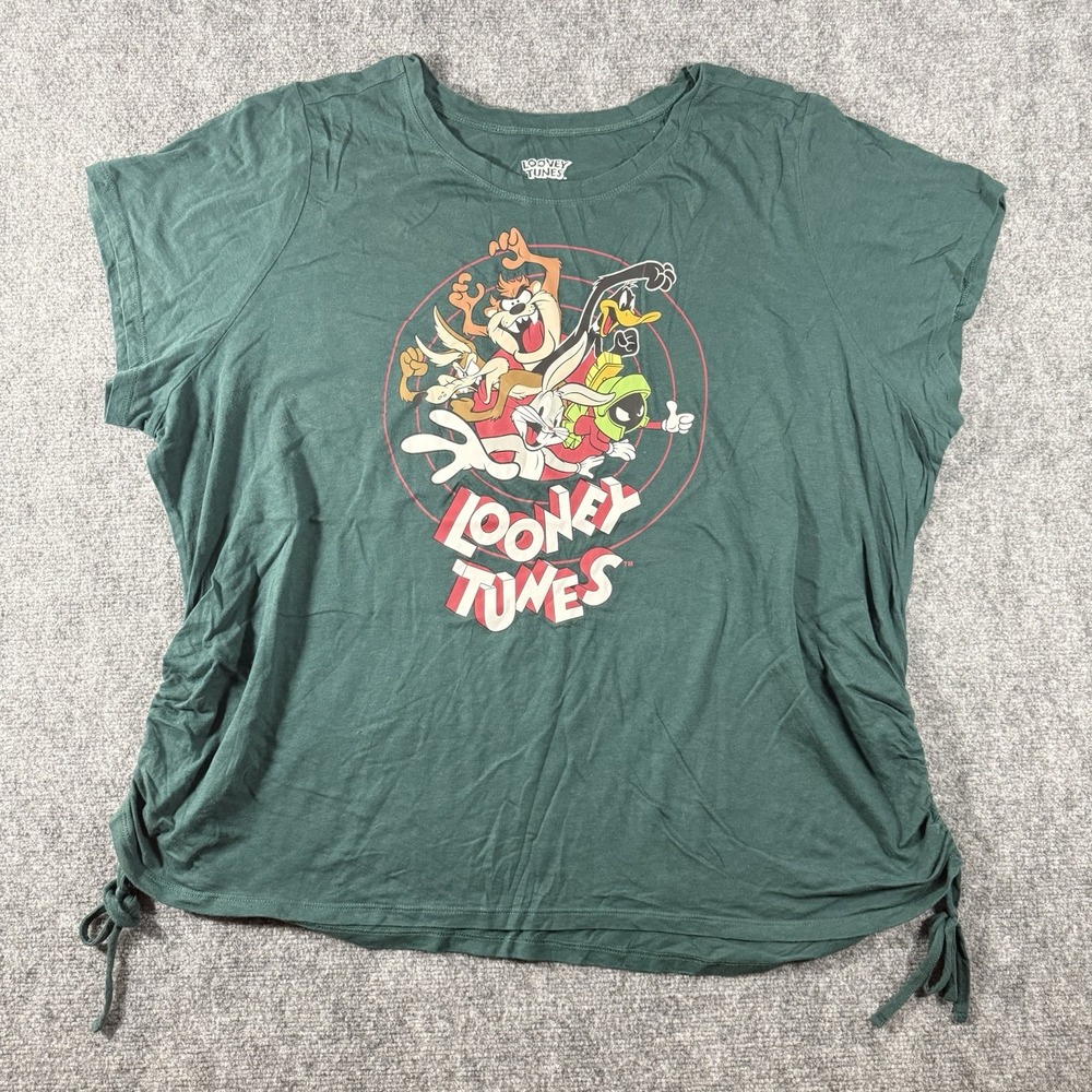 Looney Tunes Women's Torrid Sleep Shirt Green Side Tie Size 4